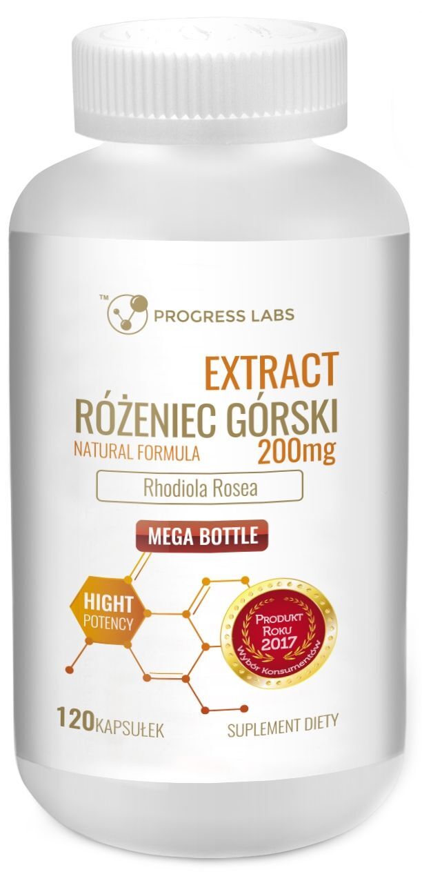PROGRESS LABS Rhodiola Rosea Extract 200mg - 120 Kapseln Verringerung der Müdigkeit aus 1000017647