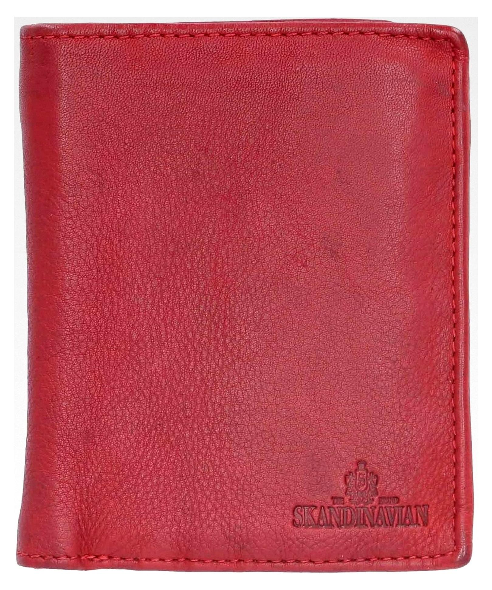 Markenlos Herren Geldbörse gewaschenes Leder rot