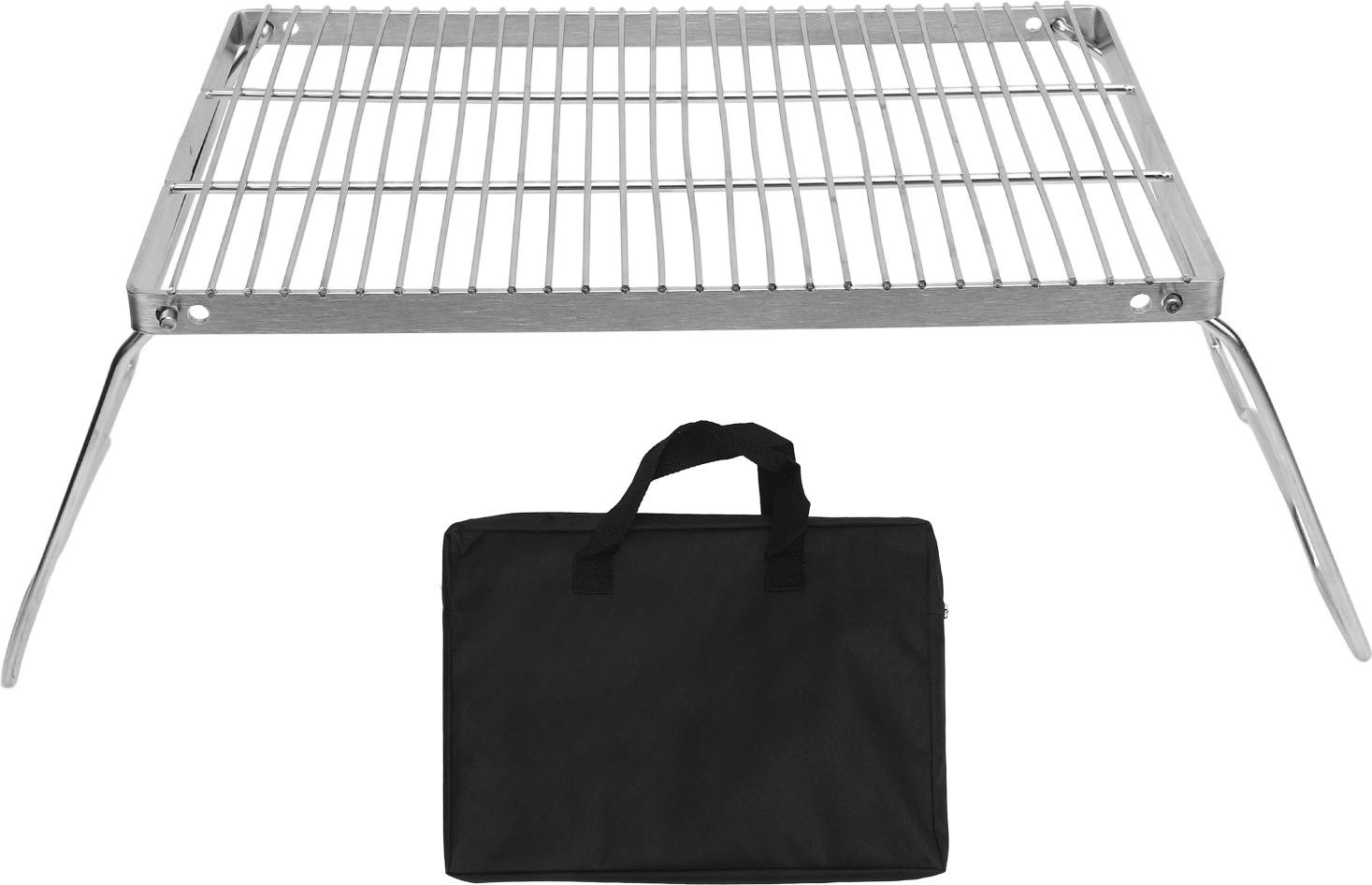 Gistuch Klappkampengrill 304 Edelstahl tragbare Grillgitter für Kochkoch -Rucksackpicknicks im Freien