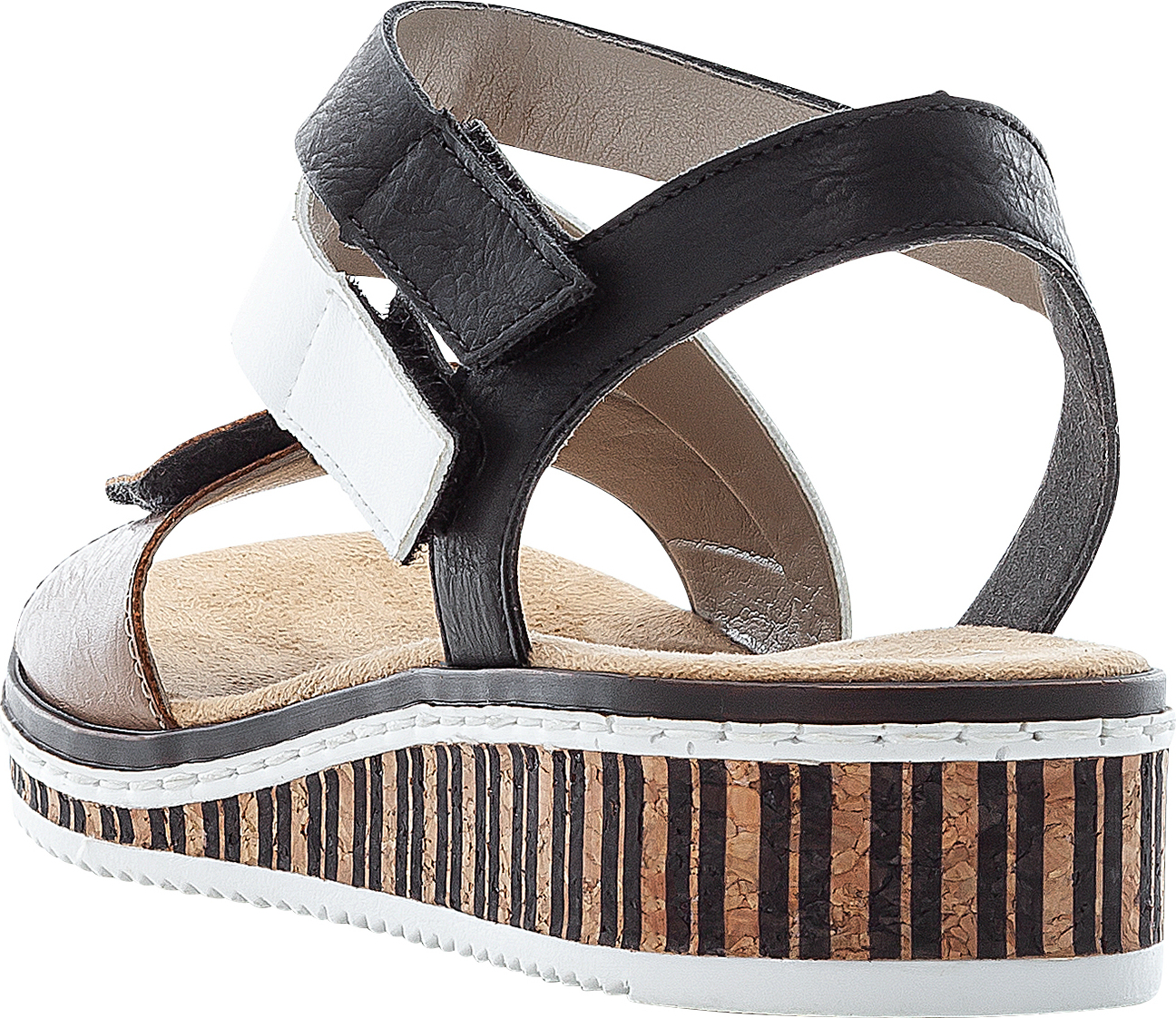 Rieker dames sleehaksandalen V3660, vrouwen sandaal, Multi 90, 40 EU