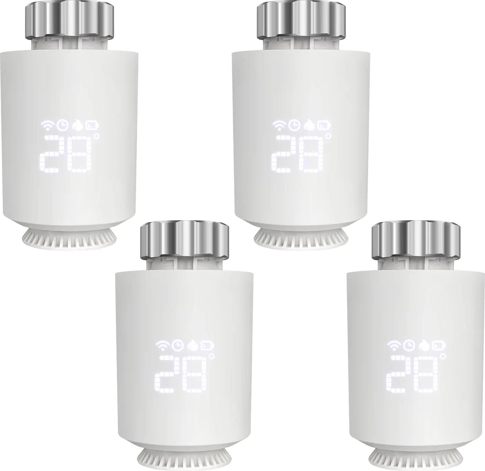 Tuya ZigBee termostat s radiátorovým pohonom, hlasové ovládanie, programovateľný plán, TRV06-4St