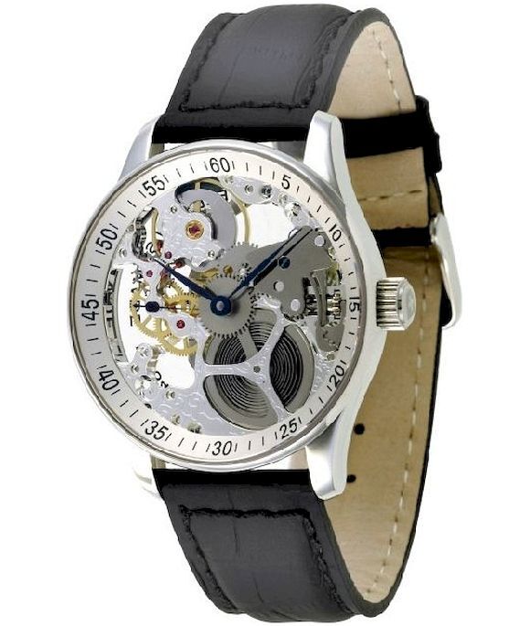 Zeno-Watch - P558-9S-e2 - Náramkové hodinky - Pánske - Manuálne naťahovanie - X-Large Retro Skeleton