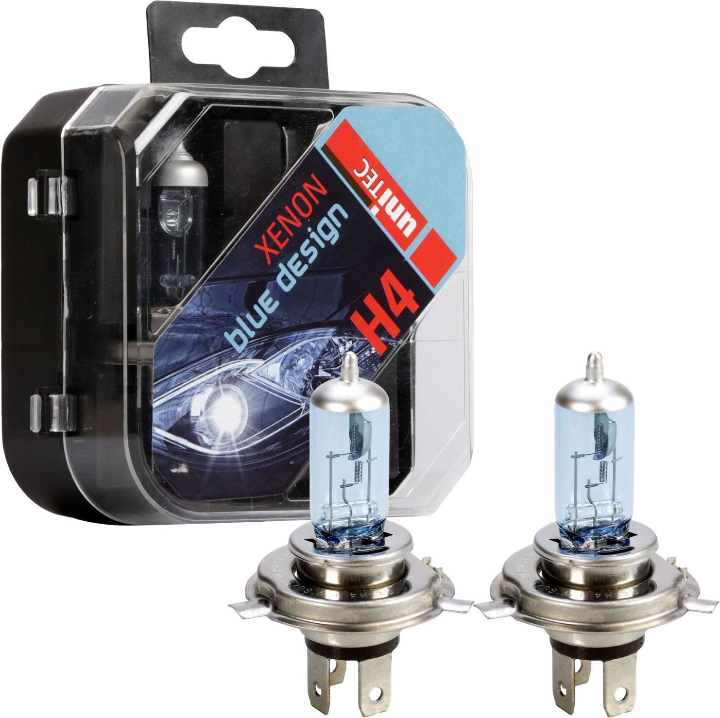 Cartrend Set 2x H4 12V 60/55W Xenon Blue Look Effekt Design Halogen-Birnen P43t Box