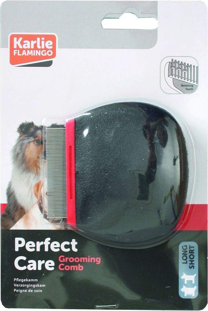 Karlie - Fellpflegekamm Klein Mit Rot. Zinken, 1030309