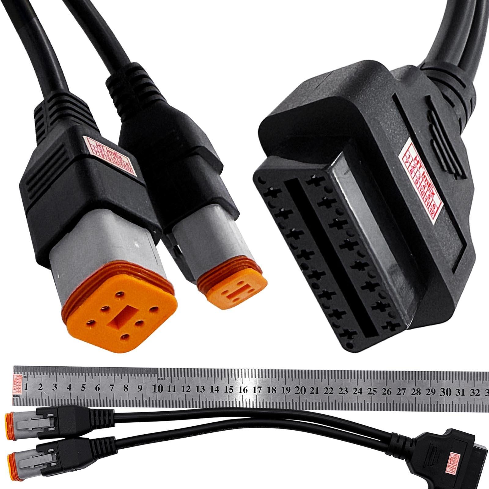 HT ImEx OBD2 Diagnosekabel 4 + 6 Pin für Harley-Davidson Fehlerdiagnose und ECU-Auslese