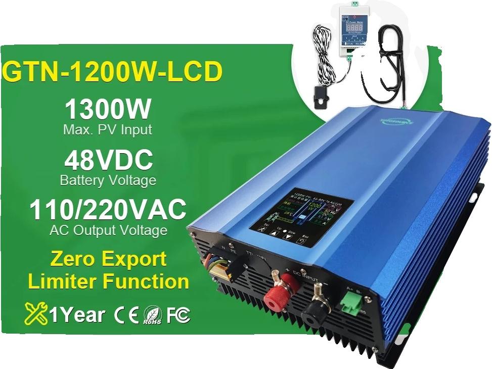OEM Solarwechselrichter, hohe Effizienz, intelligente Gerätefunktionalität, LCD 1200W Begrenzer, 190-260V, PV55-90V(48V BAT) 2439