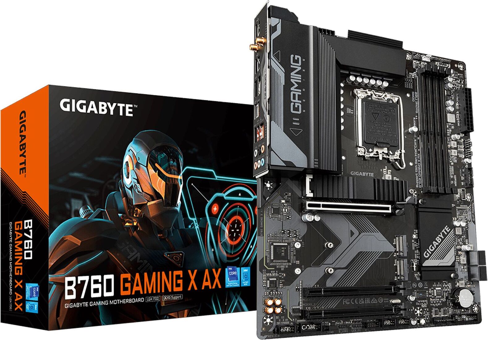 Gigabyte B760 GAMING X AX - Intel - LGA 1700 - Intel® Celeron® - Intel® Core™ i3 - Intel® Core™ i5 - Intel® Core™ i7 - Intel® Core™ i9,... - LGA 1700 - DDR5-SDRAM - 128 GB
