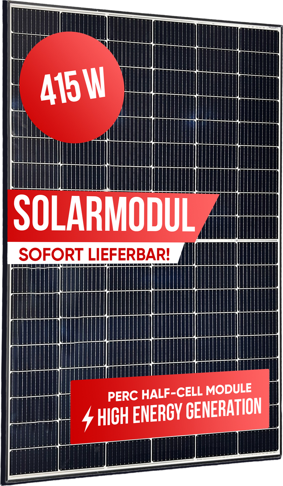 Jet-Line Solarmodul Modul Solarpanele für Solaranlage 415 W black Frame
