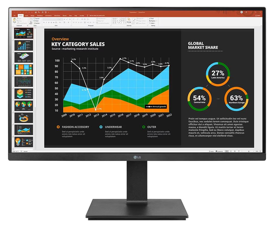 Počítačový monitor LG 27BQ75QB-B 68,6 cm (27") 2560 x 1440 pixelov Quad HD LCD čierny