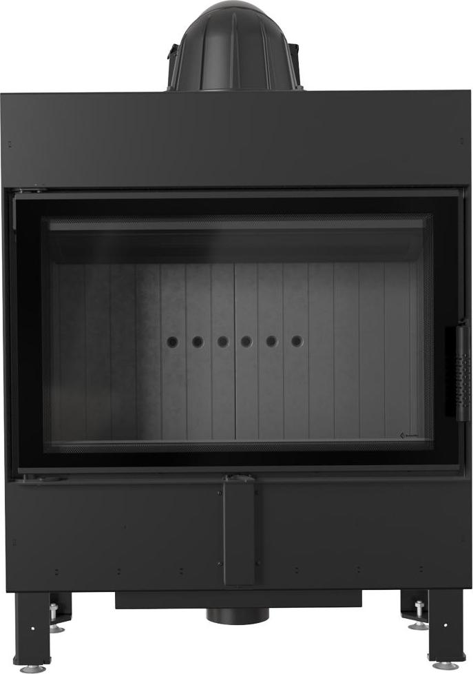 Oceľový krb KRATKI LUCY SLIM 10 kW Ø 160 čierny thermotec