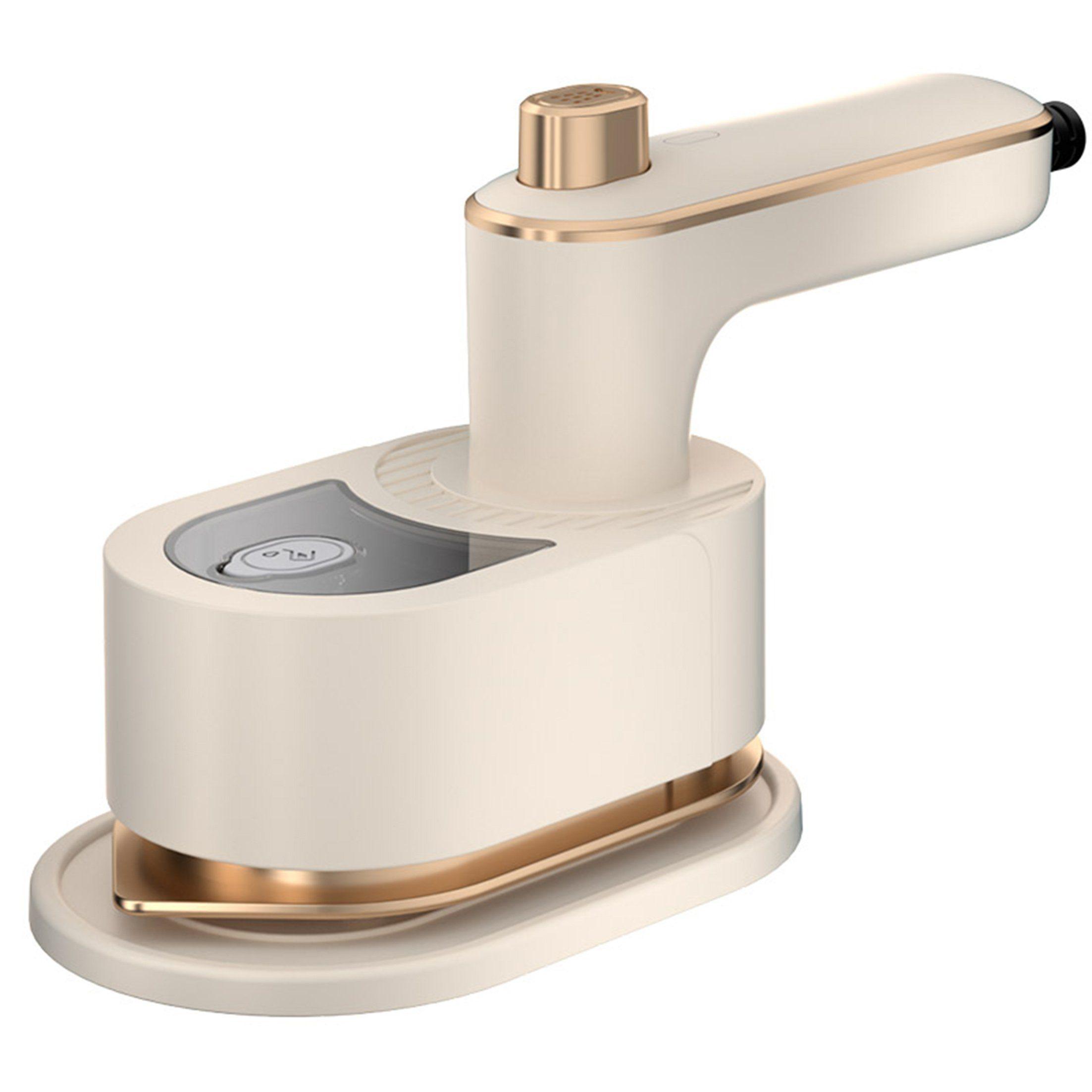 KINSI Elektrisches Bügeleisen,Bügeleisen nass/trocken,Bügeleisen Mini, Beige