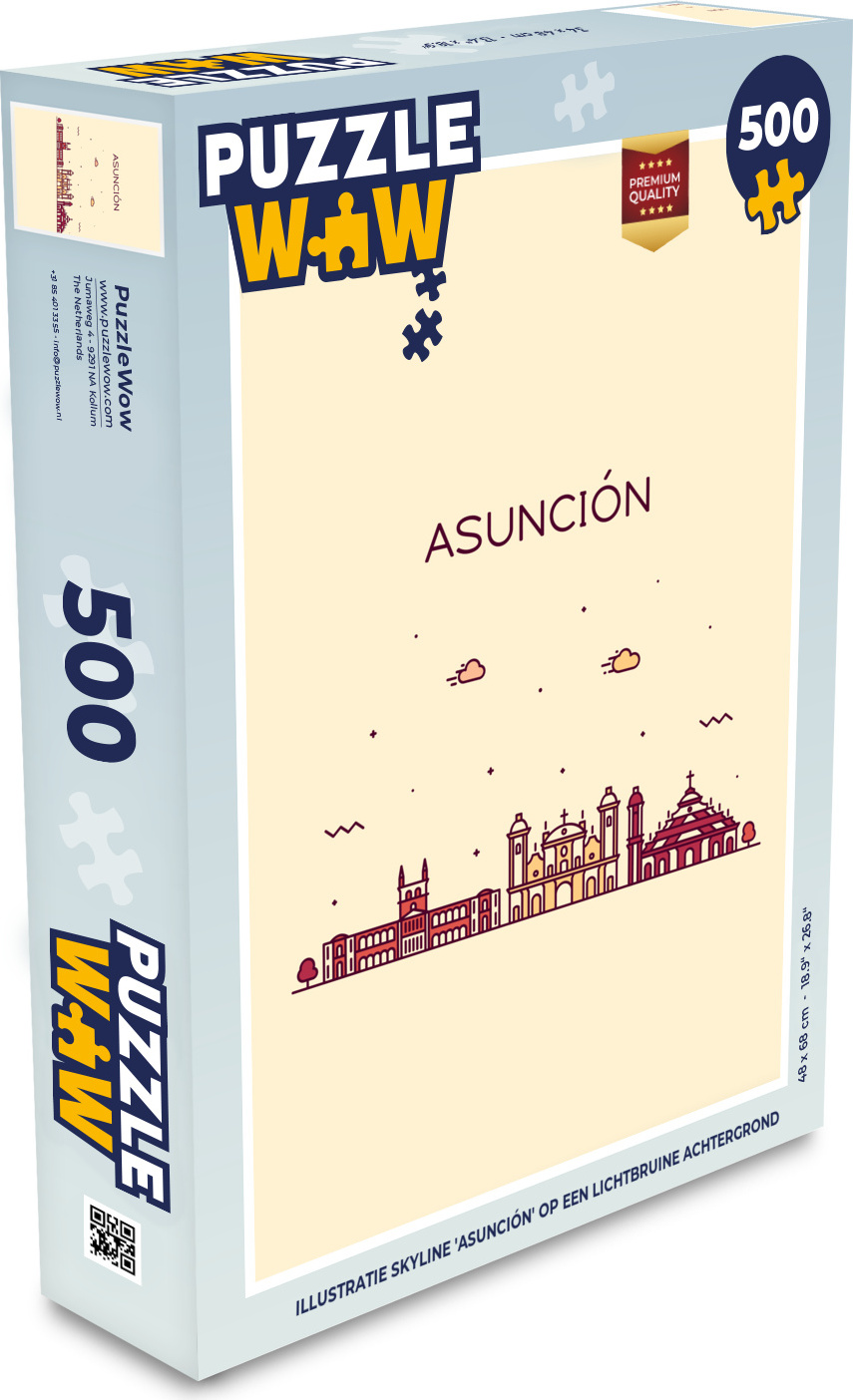 MuchoWow® Puzzle 500 Teile Skyline - Asunción - Lateinamerika - Denken - Spiel - Toy 137|51810705