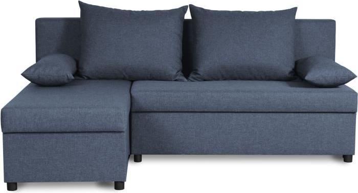 Ecksofa, Réversible, Stoff Blau, L 192 x P 143 x H 79 cm, JOSS, Hergestellt in Ukraine JOSSBLEU