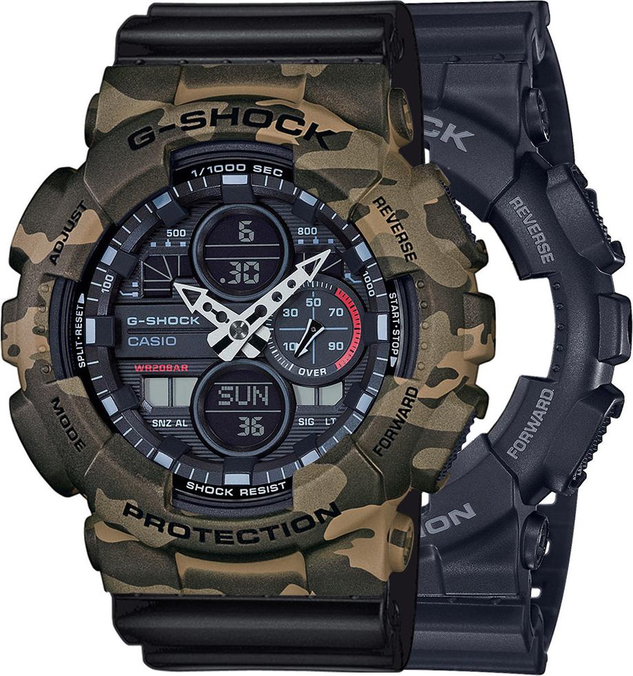 Zegarek Casio G-Shock SET GA-140-1A1ER + BEZEL 10507070 + PASEK 10347688 20BAR