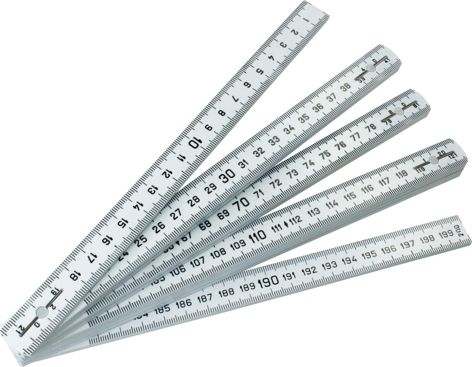 Dönges Kunststoff-Gliedermaßstab, 2 m (Zollstock Maßstab Gliedermaßstab) JD280125