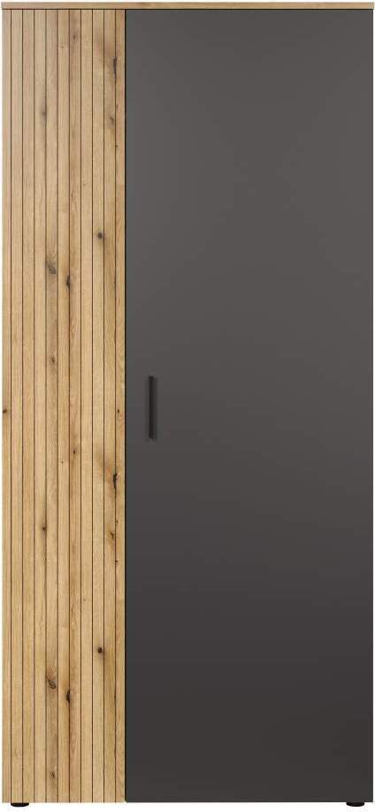 ebuy24 Esteban WO:Ko.+Fr.Anthrazit Melamin,Abs. Evoke Oak Nachbildung,Stauraumtype 42-231215384