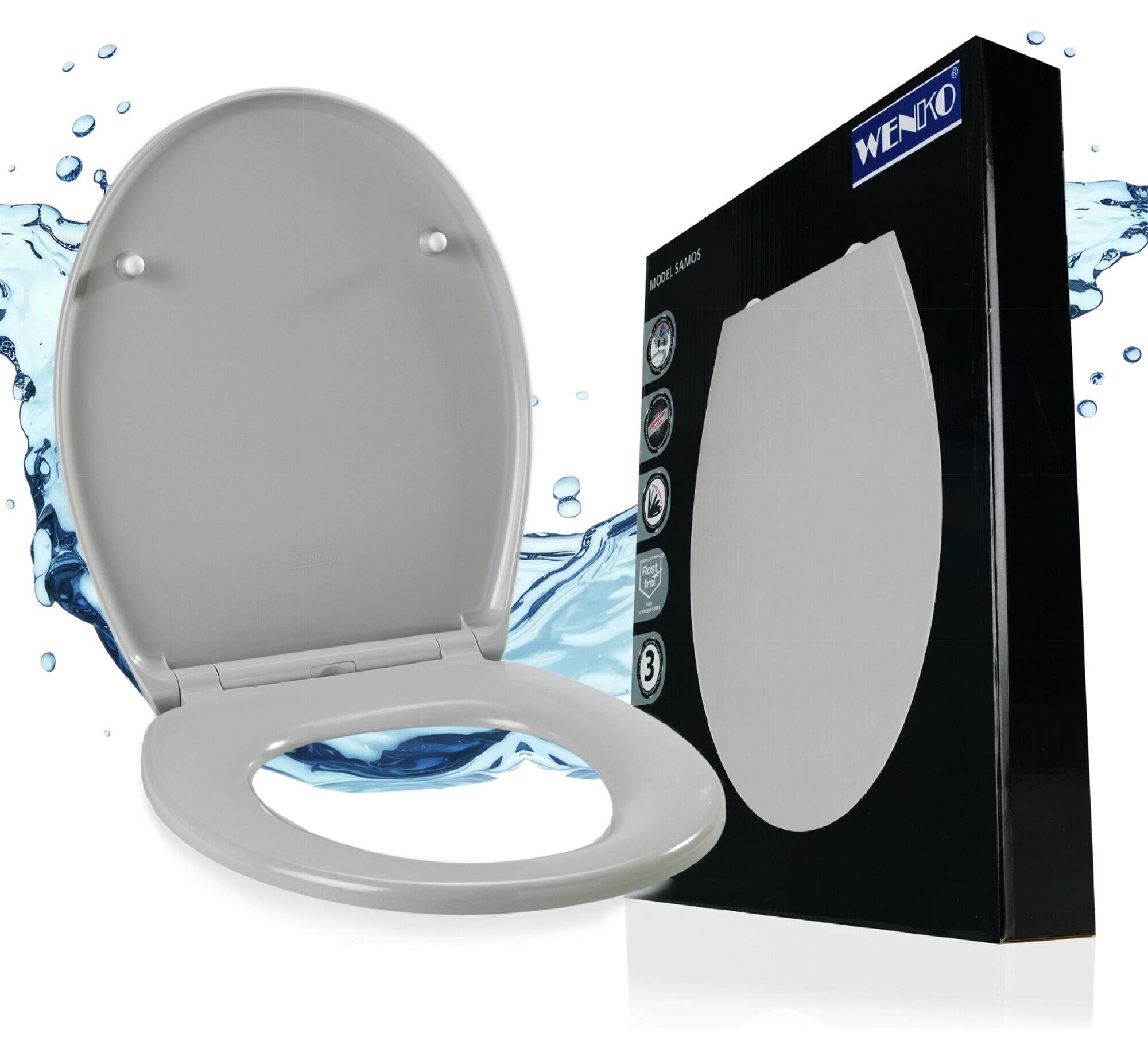 WENKO Premium WC SITZ SAMOS Absenkautomatik Brillen