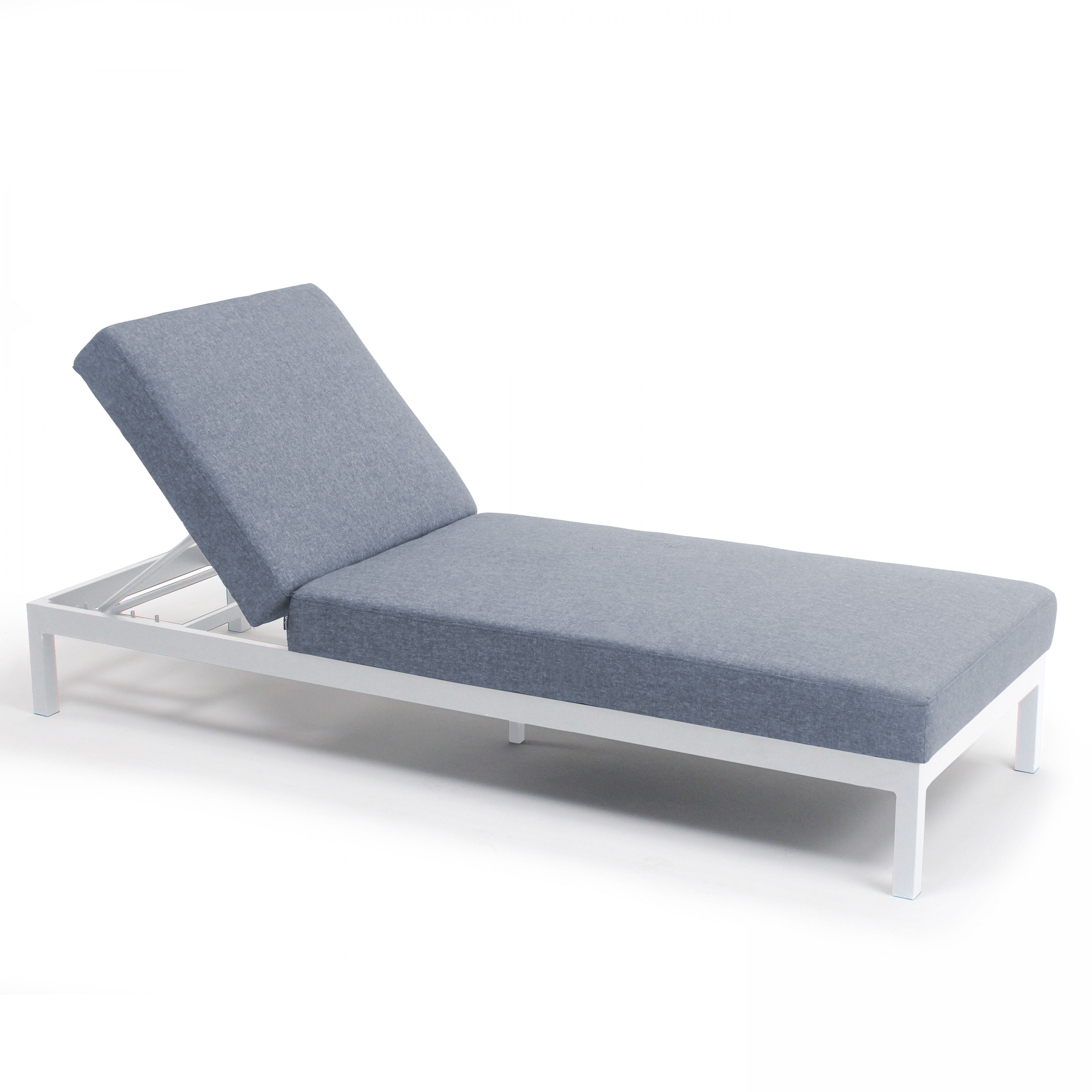 Sonnenliege aus hellgrauem Aluminium - Oviala Galapagos 105722