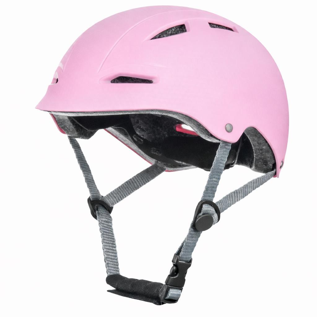Creafit Fahrradhelm für Kinder Rollerhelm Bergen SCOUT, XS/S, verstellbar 46–56 cm, leicht, belüftet, robust, hellrosa BHS-003