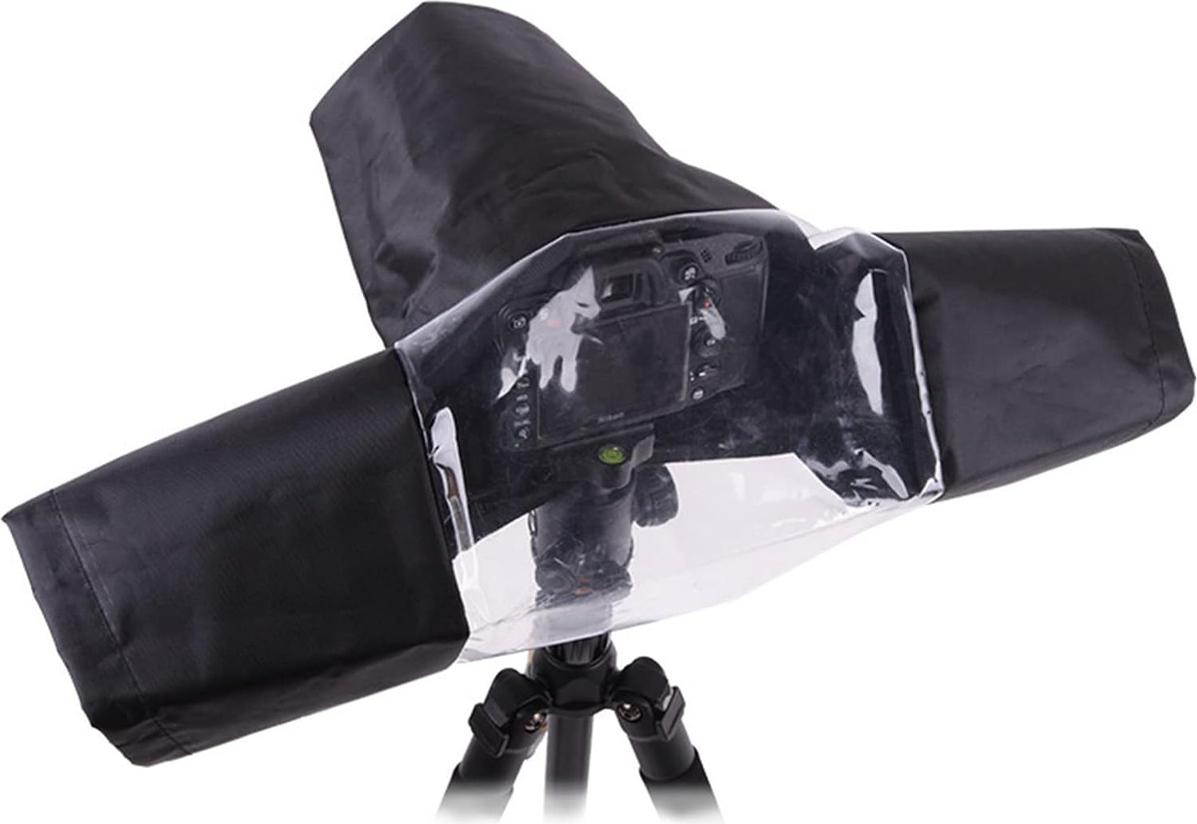Mmgoqqt Kamera-Regenschutz, Kamera-Regenschutz aus Nylon, Kamera-Regenschutz mit transparentem Fenster (faltbar), für Nikon, Canon, Sony, Digitalkamera, Spiegelreflexkamera Kau-LA-2619-60