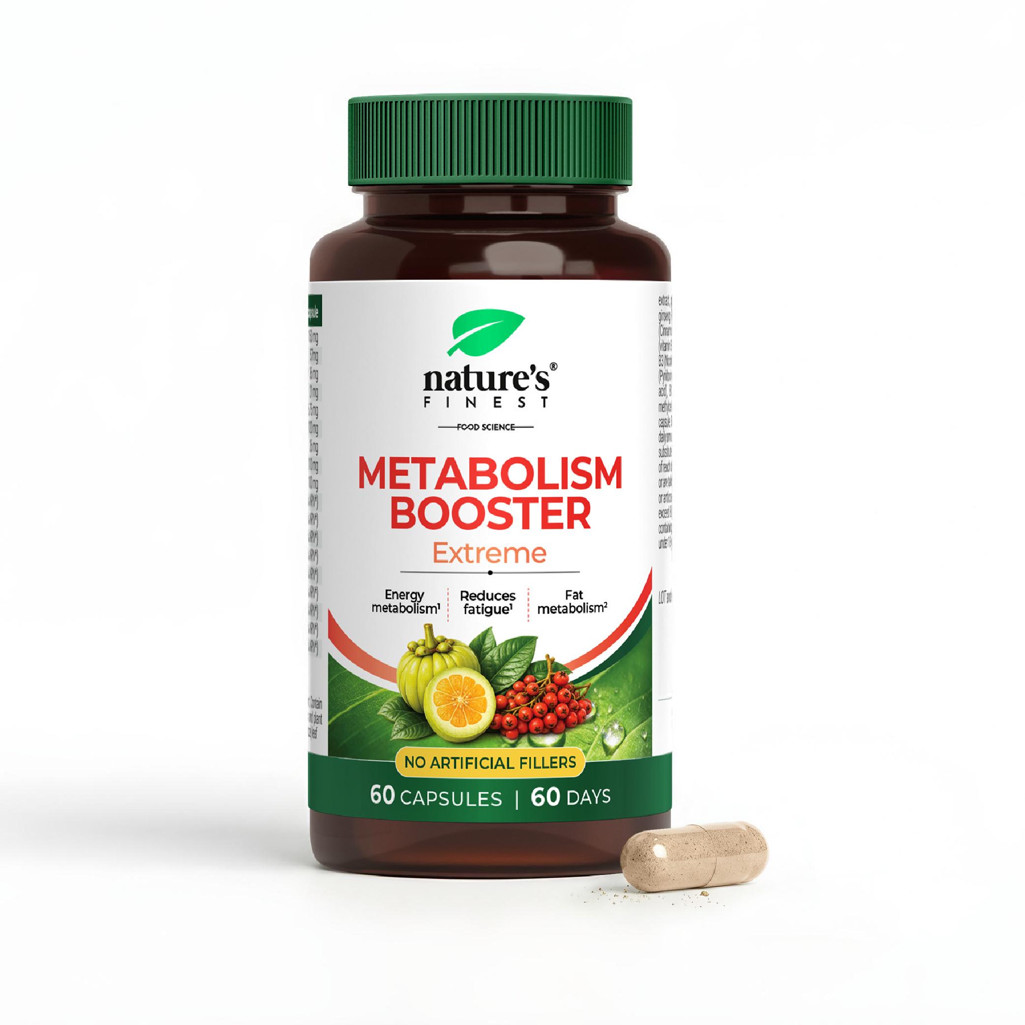 nutrisslim Nature's Finest Metabolism Booster mit Grüntee und Guarana – 60 Kapseln