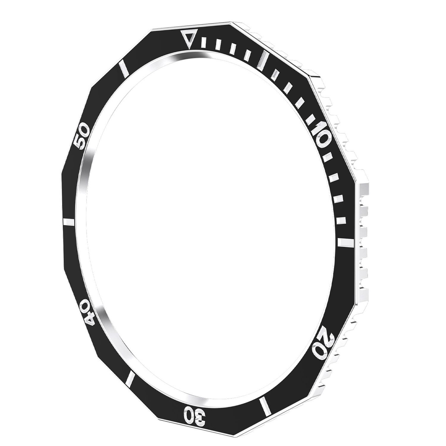 Pre Samsung Galaxy Watch 6 Classic 47mm krúžok s rámčekom Black / Silver