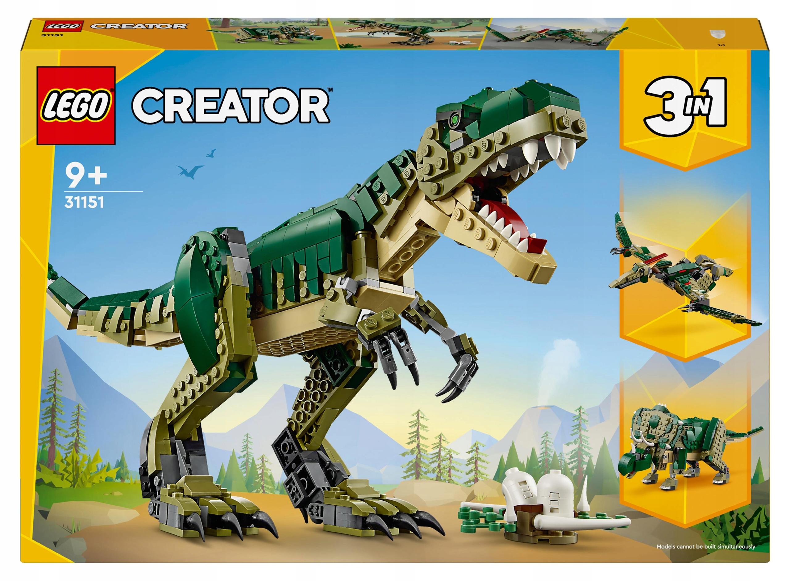 Lego Creator 3-In-1: Tyrannosaurus, Triceratops, Pterodaktylus – Spielzeugset
