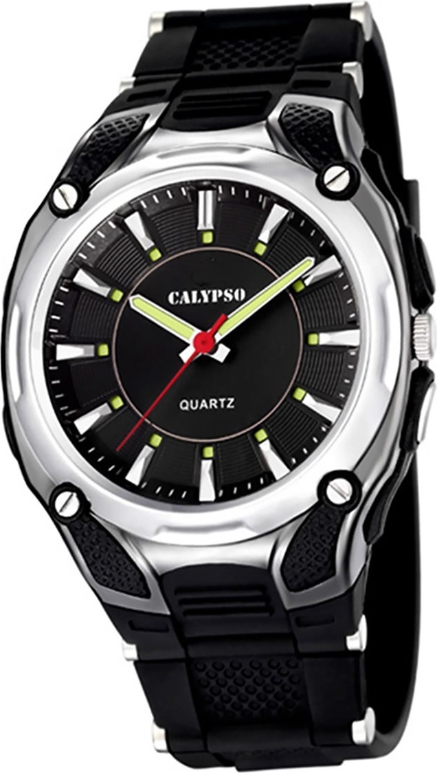 Calypso Plastic PUR Pánske hodinky K5560/2 Náramkové hodinky Black Analogico D2UK5560/2