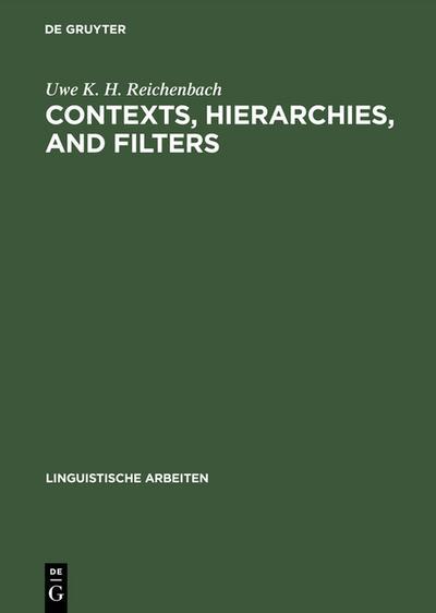 De Gruyter, De Gruyter Contexts, hierarchies, and filters