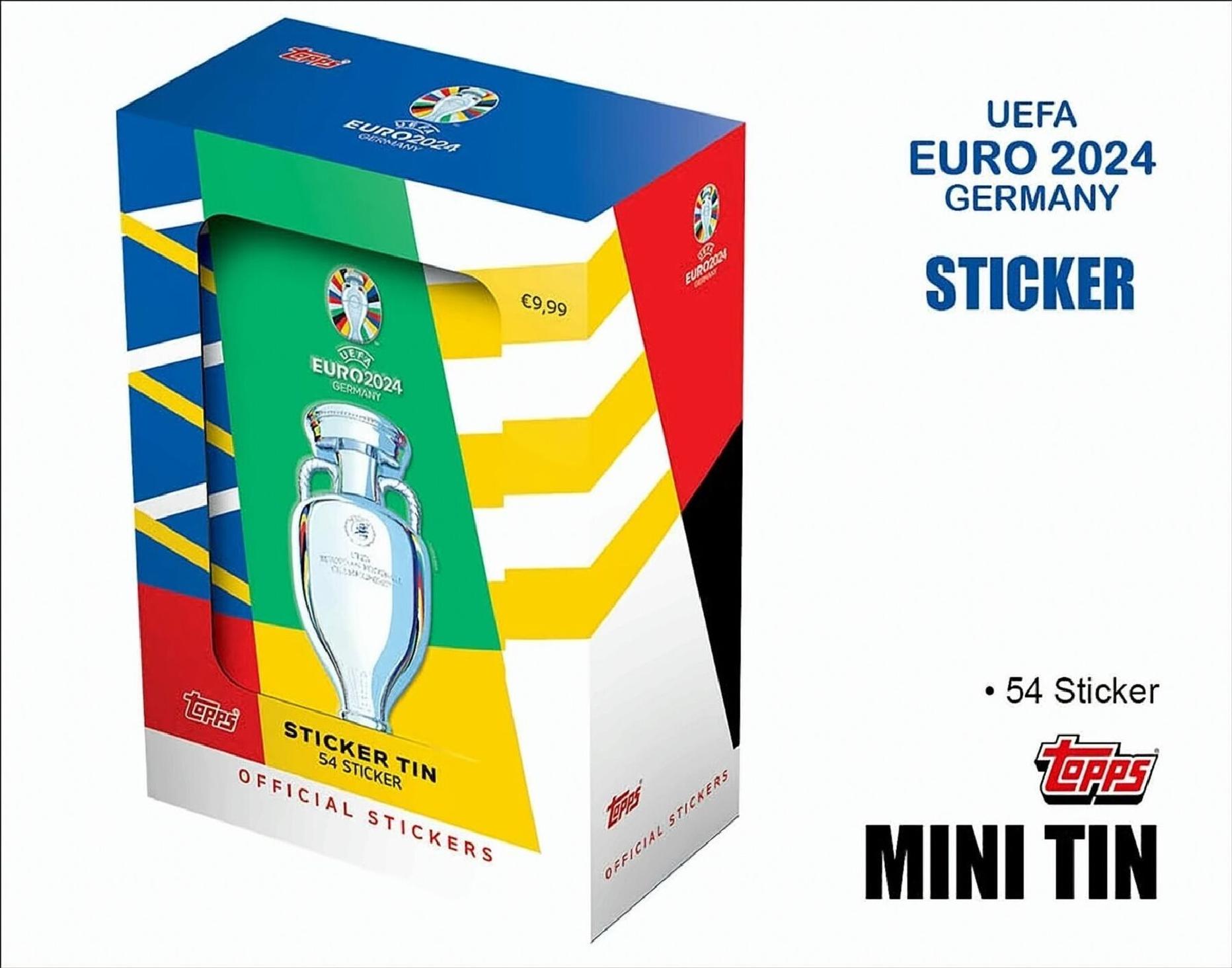 Topps UEFA Euro 2024 Sticker Tin (54 Stickers) FS0004755-UK