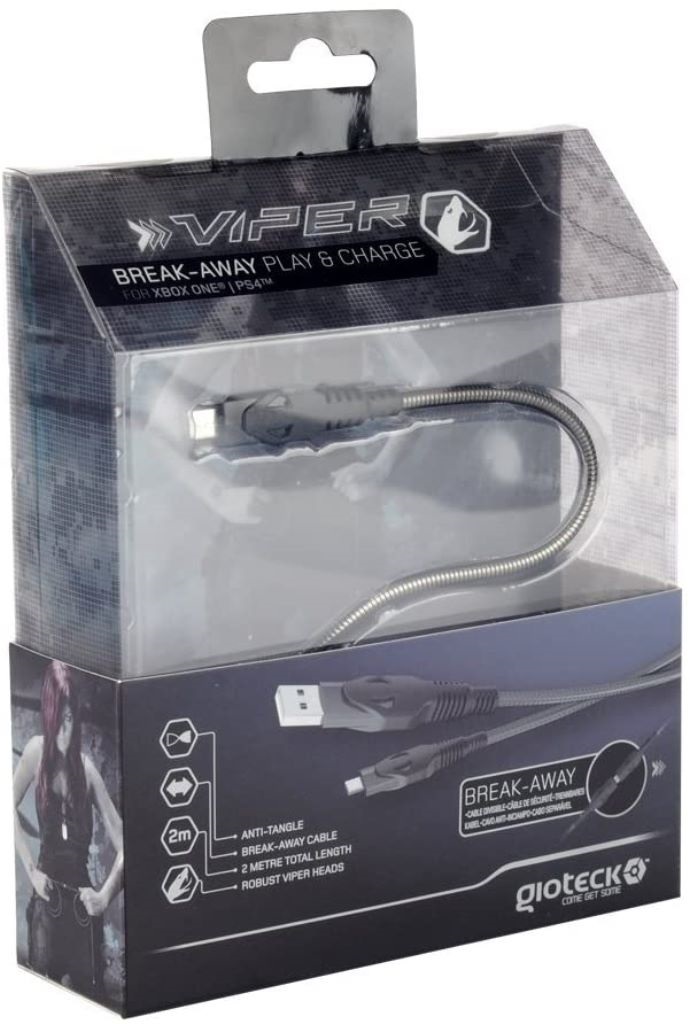 Nabíjací kábel USB s ochranou proti skrúteniu TX-Viper pre PS4/Xbox One