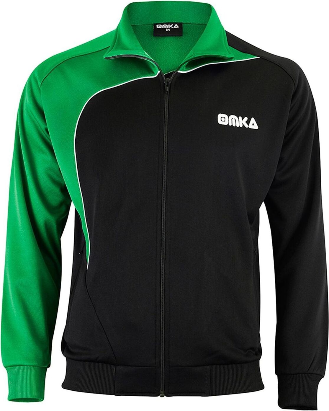 OMKA Trainingsanzug Sportanzug Jogginganzug Freizeitanzug, Größe:M, Farbe:Grün/Schwarz ATB-15751