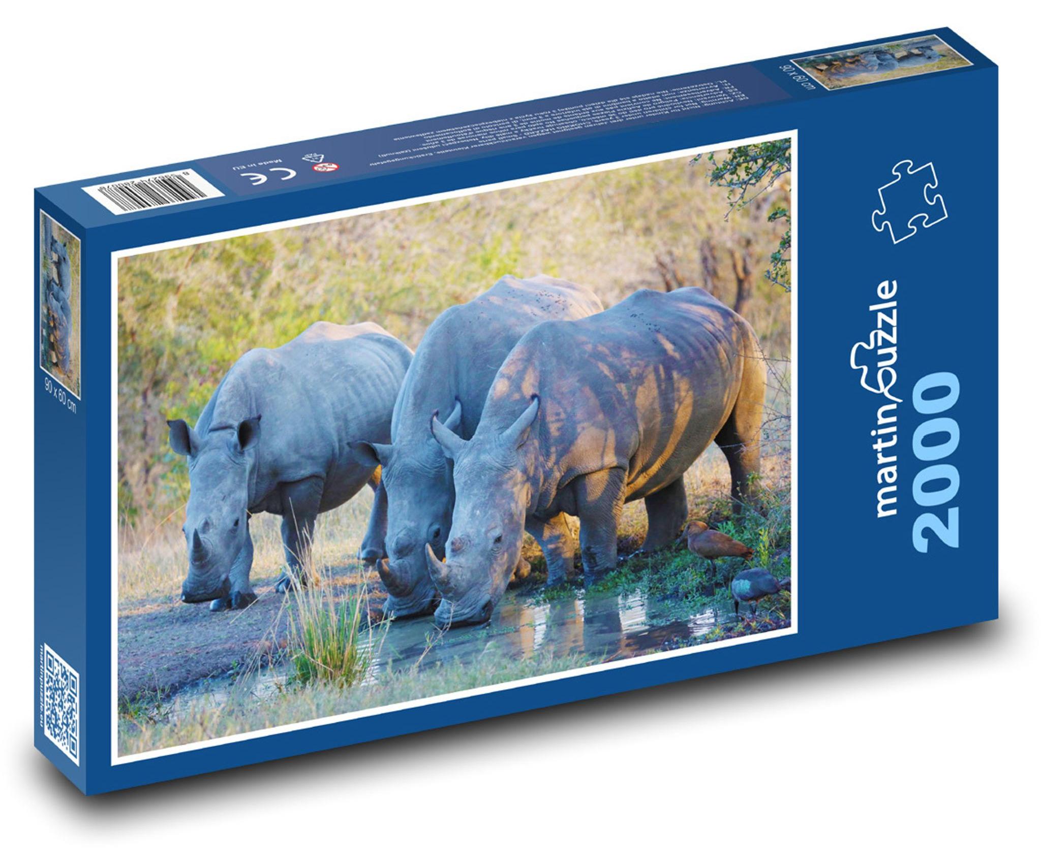 MCprint martinpuzzle - Puzzle 2000 Teile - Nashorn - Nashörner, Tiere