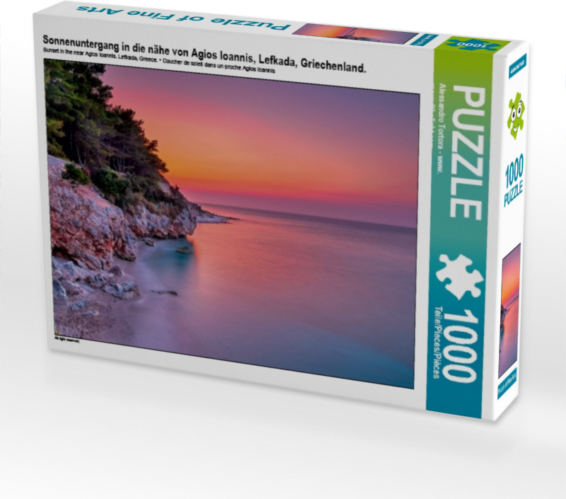 Calvendo Sonnenuntergang in die nähe von Agios Ioannis, Lefkada, Griechenland. 1000 Teile Puzzle quer 640x480mm, Tortora - www.aroundthelight.c; 7442116