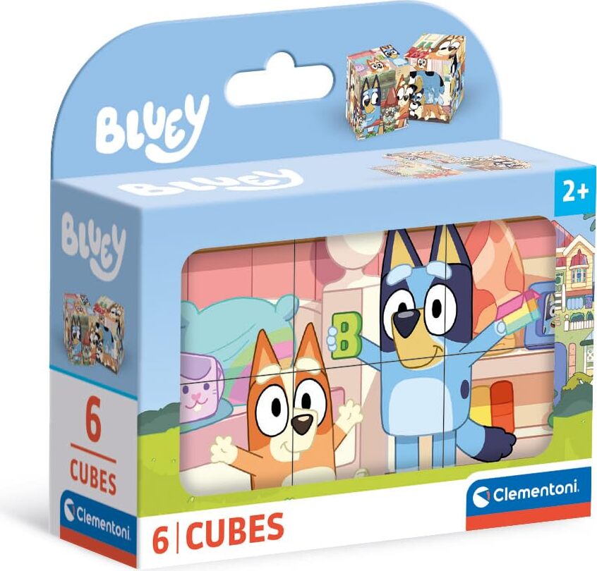 Clementoni Bluey Würfel Puzzle Kinder - Geschicklichkeitsspiel für Kinder ab 3 Jahren - Sensorik- & Motorikspielzeug Puzzle Disney von Clementoni 40662