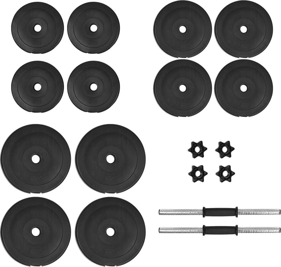 vidaXL Kurzhantel mit Gewichten 40 kg 3145016