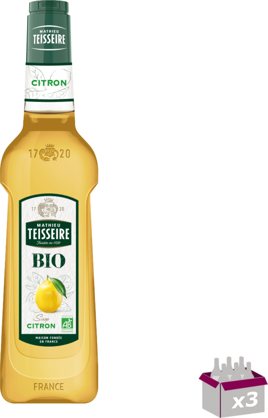 Los 3 - Teisseire - B.I.O. -Zitronensirup - 50cl