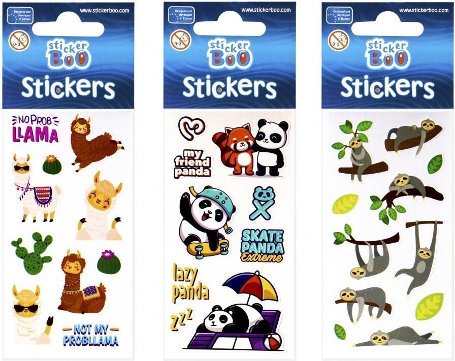 Nálepka BOO Sloth/Lama/Panda mix nálepky