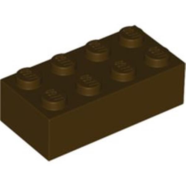 Lego® 2x4 kocky 3001 - 1 kus tmavohnedá