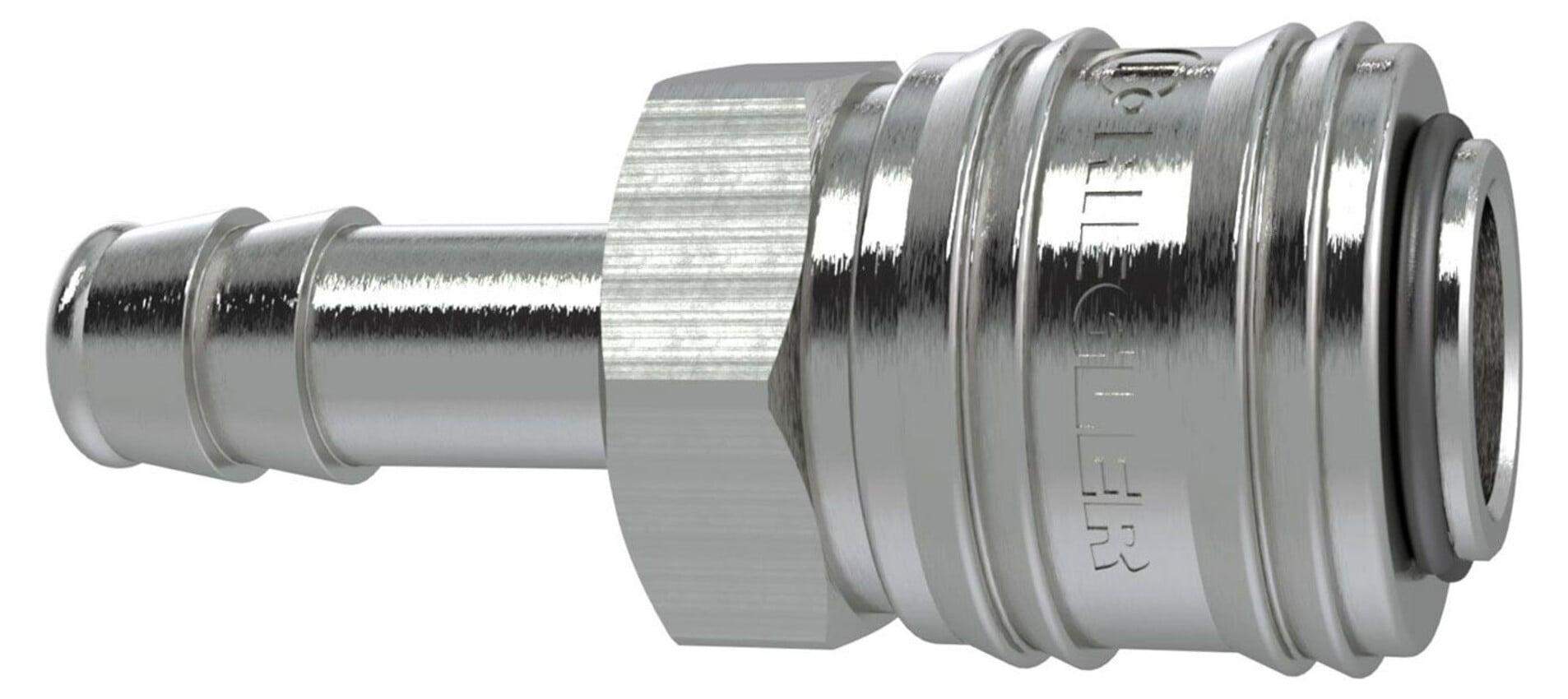 Riegler Schnellverschlusskupplung NW 7,2, Messing vernickelt, Tülle LW 13 243.46-N