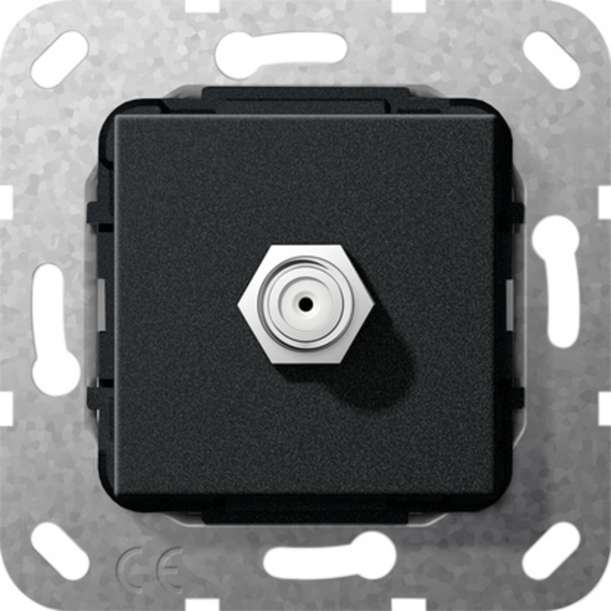 GIRA 565010. Buchsen-Typ: SAT. Produktfarbe: Aluminium, Schwarz (565010)