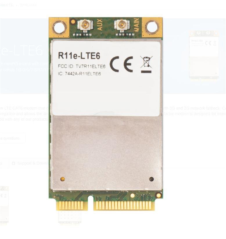 MikroTik RBLHGGR&R11e-LTE6, anténa + LTE modem