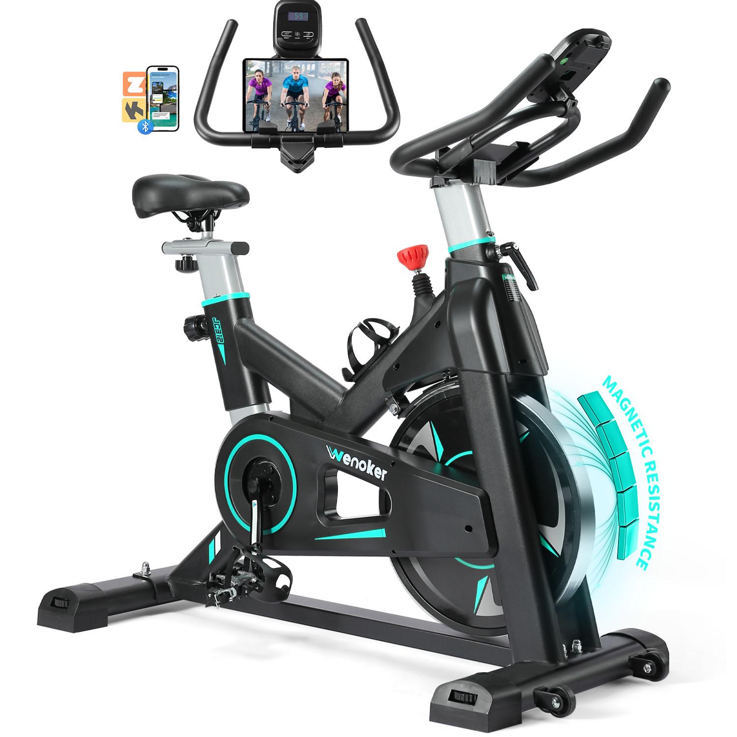 Heimtrainer 2025 neu Heimtrainer Fahrrad mit App, Leises Hometrainer Fahrrad mit Magnetwiderstand, Indoor Fitnessbikes Bis 160KG