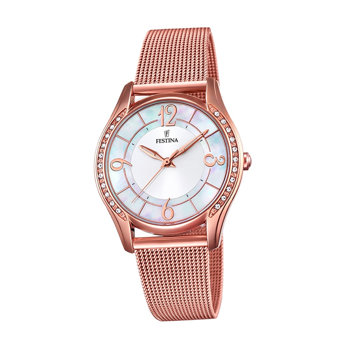Festina Dámske hodinky z nehrdzavejúcej ocele F20422/1 Náramkové hodinky ružové zlato Mademoiselle D2UF20422/1