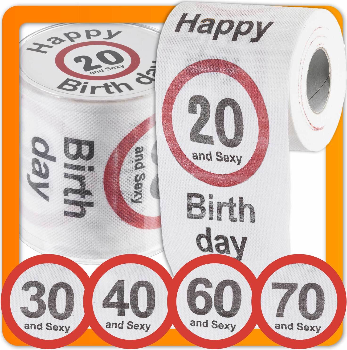 Zábavný toaletný papier 70. narodeniny