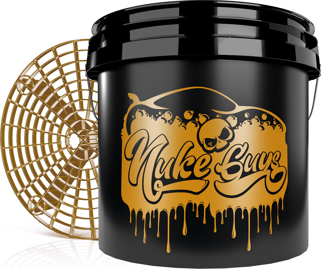 Nuke Guys Golden Bucket Limited Edition - Seau De Lavage 13,5L Avec GritGuard Doré Et 2 Sachets Lavage