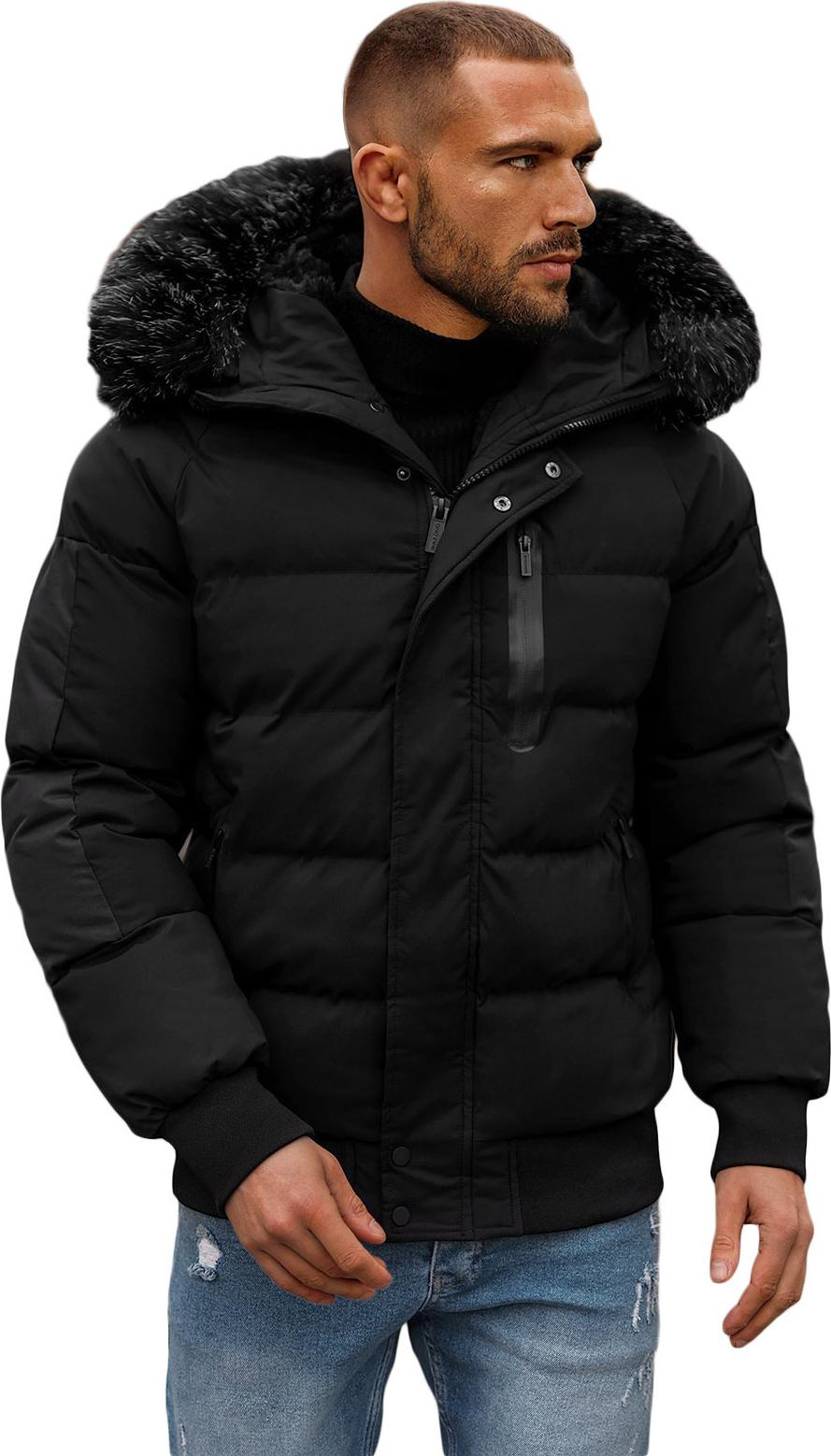 Herren Winterjacke Schwarz OZONEE O/M798Z S