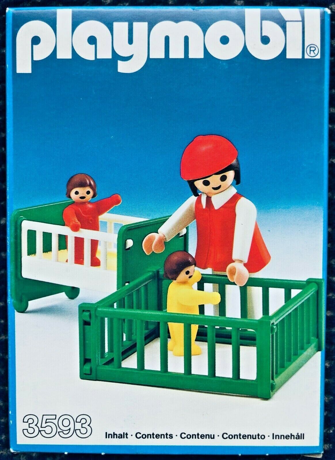 PLAYMOBIL 3593 Mama mit Kleinkinder absolutes Sammlerstück von 1984