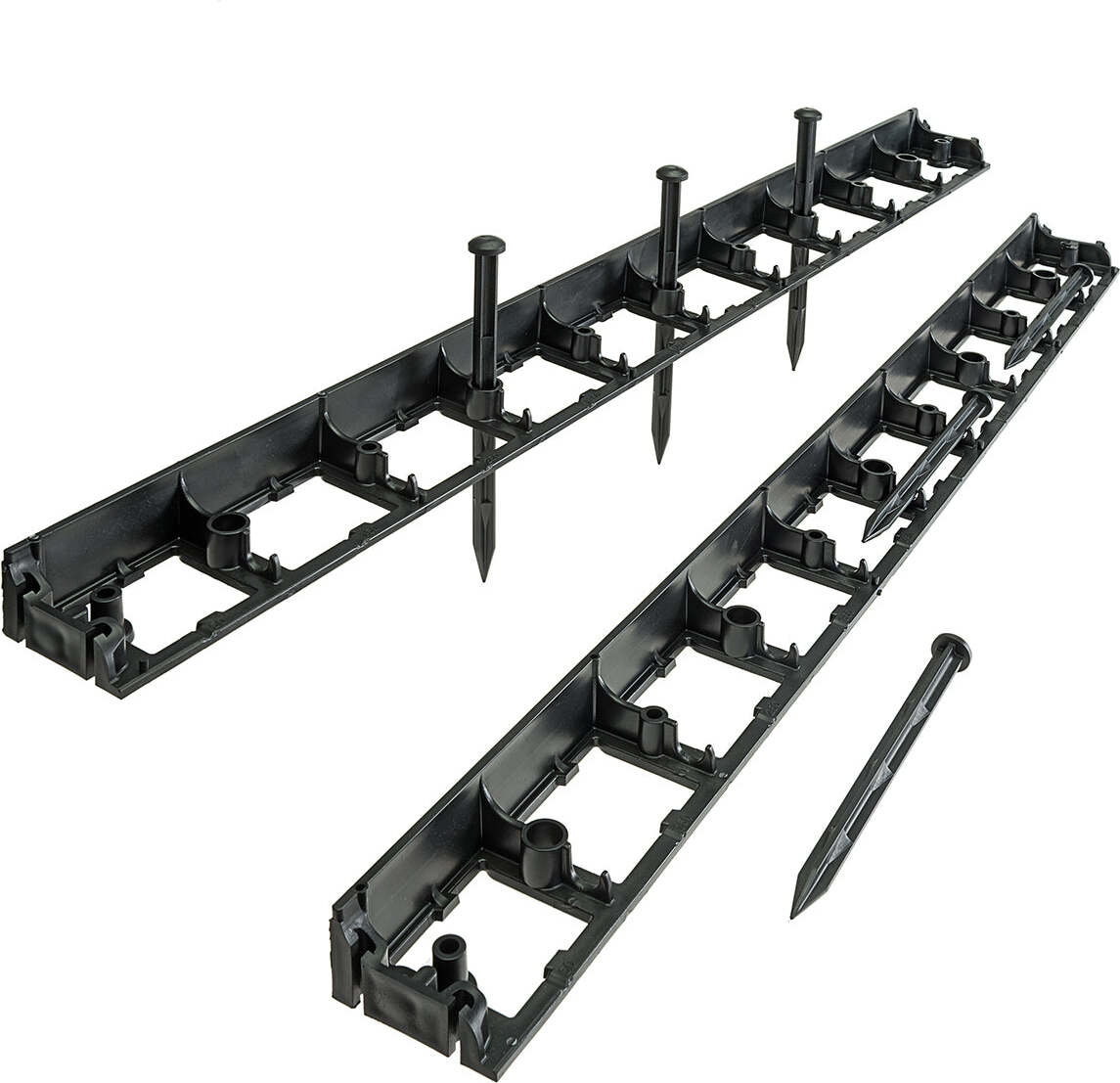 HaGa-Welt Rasenkante, 1000 mm x 80 mm x 45 mm 2 Stück – stabile Beeteinfassung für gerade Linien – Default Title RK-2m-1Set