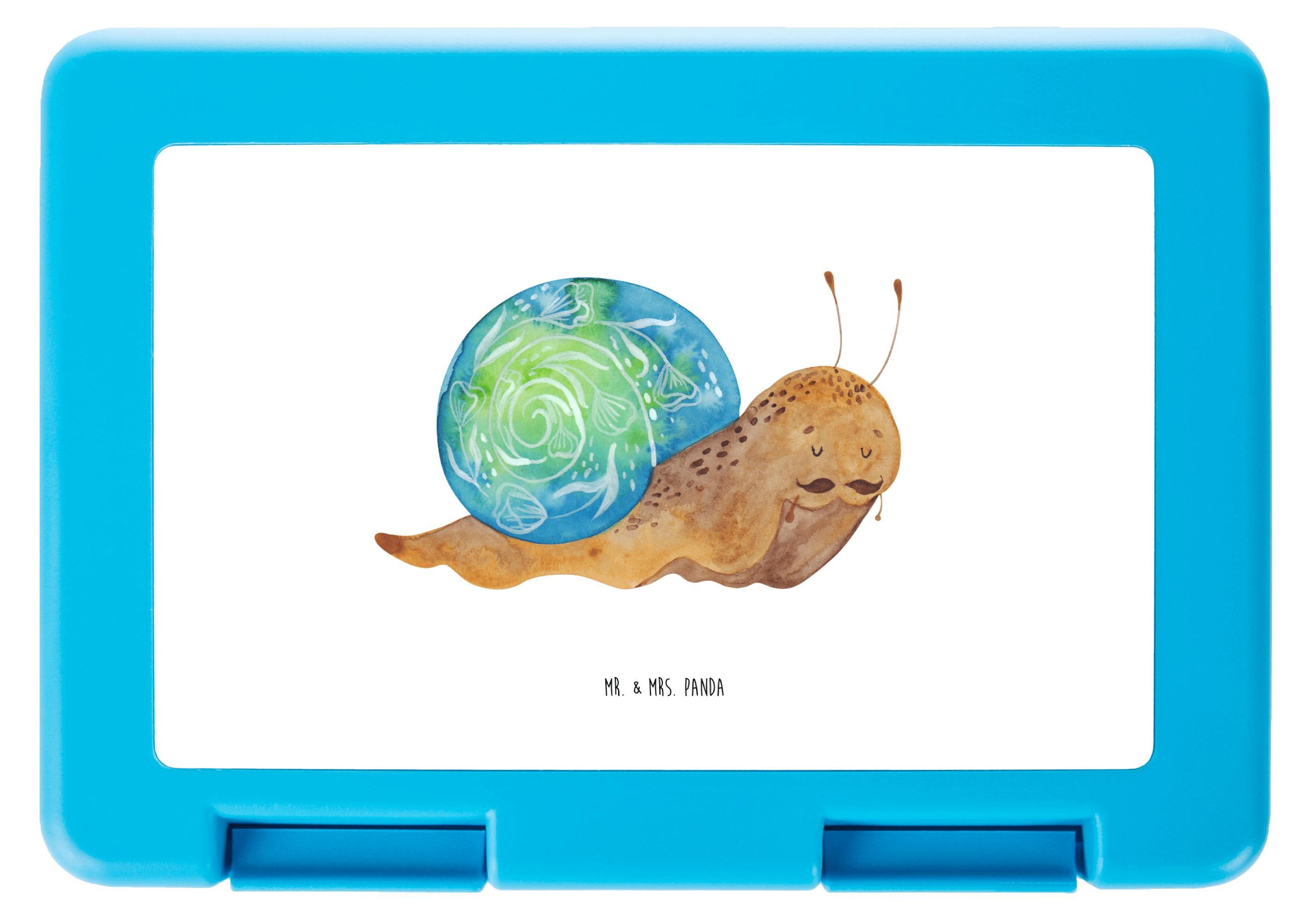 Mr. & Mrs. Panda Bentobox Schnecke Sir - Weiß - Geschenk, Vorratsdose, Weisheit, Lunchbox, Lebensmut, Butterbrotdose, Motivation, Vorratsbehälter, Tiere, Lebenszeit PD-1080389-STANDARD